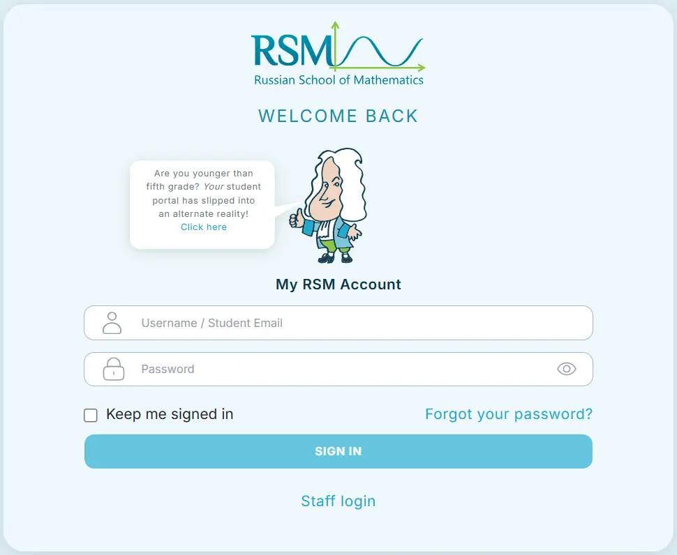 RSM Student Portal Login